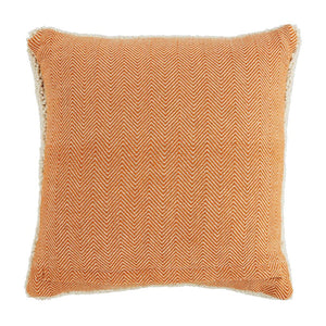 Mud Pie Home Recessed Buffalo Check Pumpkin 16" Sq Wool Autumn Hook Pillow