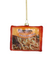 Cody Foster Ramen Chicken Noodle Soup Package Faux Food Glass Christmas Ornament