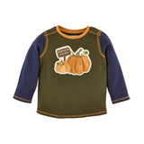 Mud Pie Kids Boys PUMPKIN PATCH on Olive Green Autumn Tee Shirt