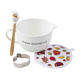 Mud Pie Home HAPPY BAKESGIVING Fall Thanksgiving Mixing Bowl Baking Set