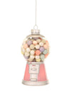 Gumball Machine Pink Bubble Gum Vending Machine Glass Ornament