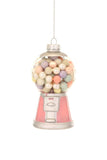 Gumball Machine Pink Bubble Gum Vending Machine Glass Ornament