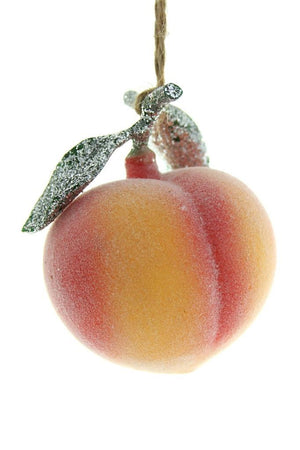 Cody Foster Orchard Fresh Georgia Peach 3" Faux Food Fruit Christmas Ornament