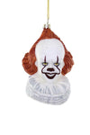 Cody Foster PENNYWISE the Clown IT Creature Stephen King Book Glass Ornament