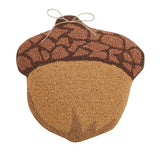 Autumn Oak Tree Acorn Shape Hook Wool Throw Pillow 14" Tall