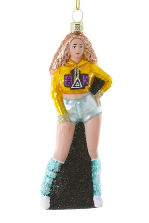 Cody Foster Queen Bey Beyonce Sasha Fierce Pop Star Musician Glass Christmas Ornament