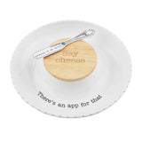 Mud Pie Home THERE'S AN APP Circa Outdoor Melamine Cheese Tray Cracker Dip Set