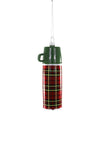 Cody Foster Red Tartan Plaid Retro Design Thermos Bottle Glass Christmas Ornament