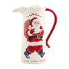 Mud Pie Home HERE COMES SANTA Retro Christmas Home Bar Drink Pitcher