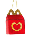 Golden Arches McD Kids Happy Meal Glass Christmas Ornament