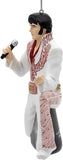 Rock and Roll King Elvis Presley Singer Glass Christmas Ornament