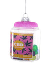 CBD Medicine Gummies Fake Food Glass Christmas Ornament