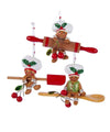 Kurt Adler 4" Gingerbread Men on Kitchen Utensil Baking Christmas Ornament Set of 3