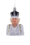 Cody Foster Queen Camilla British England UK Royalty Glass Christmas Ornament