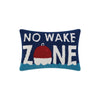 NO WAKE ZONE Nautical Boating Hook Wool Throw Pillow 12" x 16"