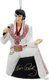 Rock and Roll King Elvis Presley Singer Glass Christmas Ornament