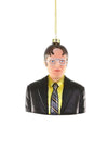 Cody Foster DWIGHT The Office Salesman Glass Christmas Ornament