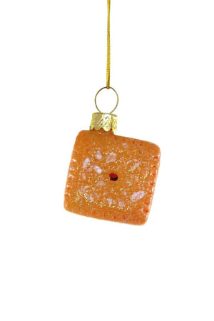 Cheese It Cheddar Snack Cracker Mini Glass Christmas Ornament