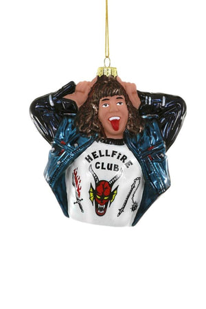 Cody Foster EDDIE MUNSON Stranger Things Hellfire Club Glass Christmas Ornament