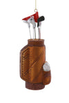 Cody Foster GOLF BAG Golfing Club Caddy Glass Christmas Ornament