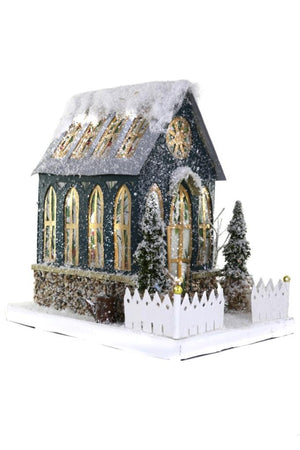 Cody Foster 10.75" Dark Green Greenhouse Christmas Village Putz House