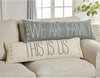 Mud Pie Home THIS IS US Family Script Word Sentiment Lumbar Throw Decor Pillow