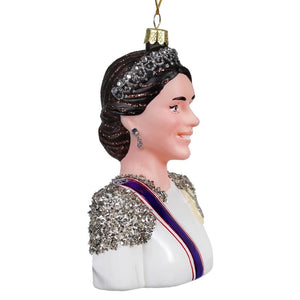 Cody Foster Princess Kate Catherine British UK Royalty Glass Christmas Ornament