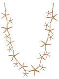 60" Champagne Color Glitter Starfish Nautical Beach Style Tree Garland