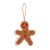 Mud Pie Home Primitive Home Spun Crochet Gingerbread Man Country Christmas Ornament