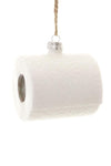 Cody Foster Bathroom Roll of Toilet Paper Glass Christmas Ornament