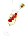 Cody Foster MAKING SPIRITS BRIGHT Champagne Cocktail Glass Christmas Ornament