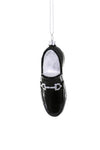 Cody Foster MJ Thriller Moonwalk Black Penny Loafer Glass Christmas Tree Ornament