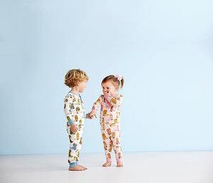 Mud Pie Kids Cowboy Boot Print Boys Bamboo Pajama 2 Pc Set