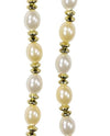 9 Foot Ivory and Gold Bead Christmas Tree Garland String Set of 3