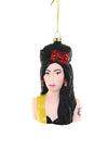 Cody Foster Amy Winehouse English Singer Songwriter Glass Christmas Ornament