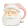 RAZ 8" Pink Winking Santa Claus Mug Style Candy Plant Container