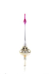 Cody Foster 9" Tall Thin Spire Gold Silver Pink Pointy Glass Tree Topper