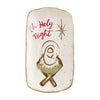 Mud Pie Home OH HOLY NIGHT Baby Jesus Nativity Christmas Stoneware Tidbit Tray