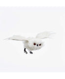 13.5" White Flying Snowy Owl in Flight Christmas Ornament