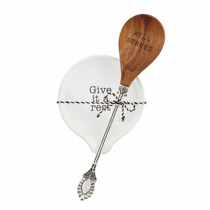 Mud Pie Home Give It a Rest Circa Collection Kitchen Spoon Rest Dish
