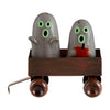 Mud Pie Home Ghost Glow in the Dark Ceramic Halloween Salt and Pepper Shaker Set