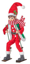 16.5" Downhill Winter Skiing Red Elf for Christmas Decor Tree