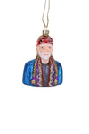 Cody Foster Willie Nelson Country Music Star Musician Glass Christmas Ornament