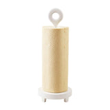 Mud Pie Home White Washed Wood with Ring Top Kitchen Paper Towel Holder