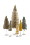 Cody Foster Ombre Hue Christmas Village Bottle Brush Trees Set of 6 White Colors