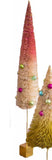 180 Degrees Pastel Ombre Christmas Village Bottle Brush Set with Shiny Balls