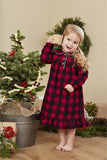 Red and Black Buffalo Check Girls Christmas Nightgown Pajamas
