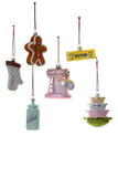 Cody Foster 6 Pc Cookie Baking Set of Faux Food Glass Christmas Ornaments