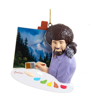 Happy Little Trees Artist Painting Christmas Ornament