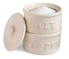 Mud Pie Home Circa Collection Stacked Salt and Pepper Cellar Set White